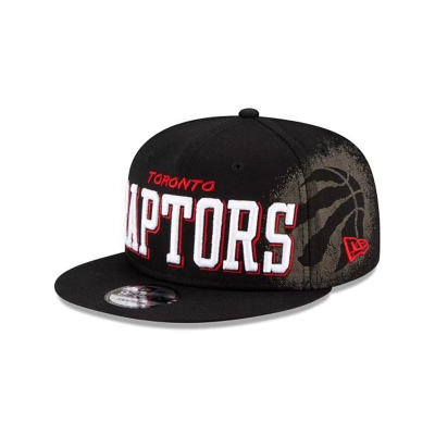 Black Toronto Raptors Hat - New Era NBA Faded 9FIFTY Snapback Caps USA0781324